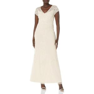 imageAdrianna Papell Womens Long Beaded DressIvory