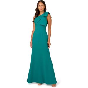 imageAdrianna Papell Womens Stretch Crepe Long DressTempo Teal