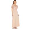 imageAdrianna Papell Womens Beaded Chiffon GownBlush