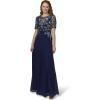 imageAdrianna Papell Womens Beaded Chiffon GownLight Navy