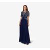 imageAdrianna Papell Womens Beaded Chiffon GownLight Navy