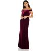 imageAdrianna Papell Womens Stretch Velvet DressBurgundy