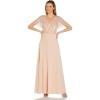 imageAdrianna Papell Womens Beaded Chiffon GownBlush