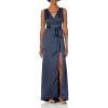 imageAdrianna Papell Womens Satin Open Bow Back Dress Midnight 4