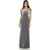 imageAdrianna Papell Womens Stretch Velvet DressSilver