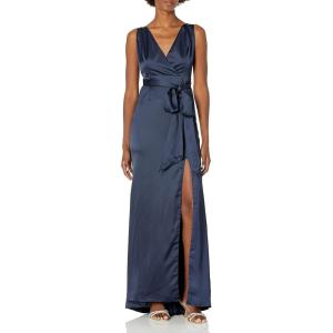 imageAdrianna Papell Womens Satin Open Bow Back Dress Midnight 4