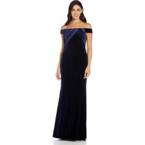 imageAdrianna Papell Womens Stretch Velvet DressMidnight