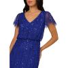 imageAdrianna Papell Bead Blouson Long Dress Rose GoldDark Blue Violet