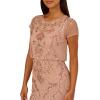 imageAdrianna Papell Bead Blouson Long Dress Rose GoldRose Gold