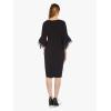 imageAdrianna Papell Knit Crepe Tiered Sleeve Dress Navy SateenBlack
