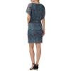 image:imageAdrianna Papell Womens Beaded Mesh Blouson DressDusty Blue