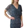 image:imageAdrianna Papell Womens Beaded Mesh Blouson DressDusty Blue