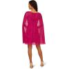 image:imageAdrianna Papell Womens Beaded Short Cape Sleeve DressHot Orchid