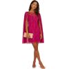image:imageAdrianna Papell Womens Beaded Short Cape Sleeve DressHot Orchid
