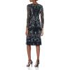 image:imageAdrianna Papell Womens Elegant Beaded Midi DressBlack Multi