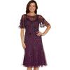 image:imageAdrianna Papell Womens Elegant Beaded Midi DressCassis