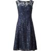 image:imageAdrianna Papell Womens Embroidered Midi Cocktail DressMidnight