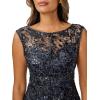 image:imageAdrianna Papell Womens Embroidered Midi Cocktail DressMidnight