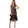 image:imageAdrianna Papell Womens Lace Midi Flounce DressBlack