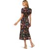 image:imageAdrianna Papell Womens Printed Midi DressBlack Multi