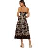 image:imageAdrianna Papell Womens Printed Midi DressBlackIvory