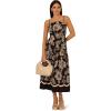 image:imageAdrianna Papell Womens Printed Midi DressBlackIvory