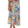 image:imageAdrianna Papell Womens Printed Midi DressBlueGreen Multi