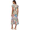 image:imageAdrianna Papell Womens Printed Midi DressBlueGreen Multi