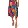 image:imageAdrianna Papell Womens Printed Midi DressOrange Multi