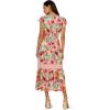 image:imageAdrianna Papell Womens Printed Midi DressPinkgreen Multi