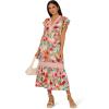 image:imageAdrianna Papell Womens Printed Midi DressPinkgreen Multi