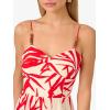 image:imageAdrianna Papell Womens Printed Midi DressRedIvory