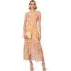 image:imageAdrianna Papell Womens Printed Midi DressYellow Multi