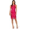 image:imageAdrianna Papell Womens Sequin Leaf Sheath DressHot Pink