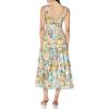 image:imageAidan Mattox Womens Fit and Flare Printed TDressCoral Multi