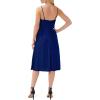 image:imageAidan Mattox Womens Lurex Knit Fit and FlareDynasty Blue
