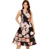 image:imageAdrianna Papell Womens Floral Mikado DressBlack Multi