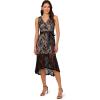 image:imageAdrianna Papell Womens Lace Midi Flounce DressBlack