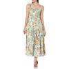 image:imageAidan Mattox Womens Fit and Flare Printed TDressCoral Multi