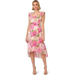 image:imageAdrianna Papell Womens Printed Midi DressPink Multi