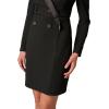 image:imageAdrianna Papell Crepe Tuxedo Sheath Dress Ivory 4Black