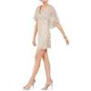 image:imageAdrianna Papell Short Beaded Dress DressChampagne Sand