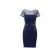 image:imageAdrianna Papell Short Beaded Dress DressLight Navy