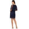 image:imageAdrianna Papell Womens Bead Mesh Popover DressLight Navy