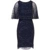 image:imageAdrianna Papell Womens Bead Mesh Popover DressLight Navy