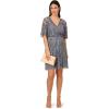 image:imageAdrianna Papell Womens Bead Mesh Wrap DressDusty Blue