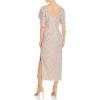 image:imageAdrianna Papell Womens Beaded Ankle Length DressAlmond Cream