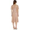 image:imageAdrianna Papell Womens Beaded Flutter DressRose Gold