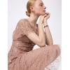 image:imageAdrianna Papell Womens Beaded Flutter DressRose Gold