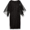image:imageAdrianna Papell Womens Beaded Flutter Sleeve Sheath DressBlack